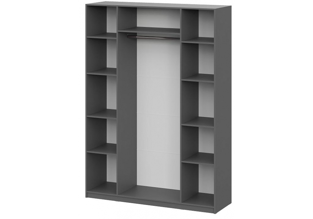 Шкаф Woodville Даиго четырехстворчатый графит серый