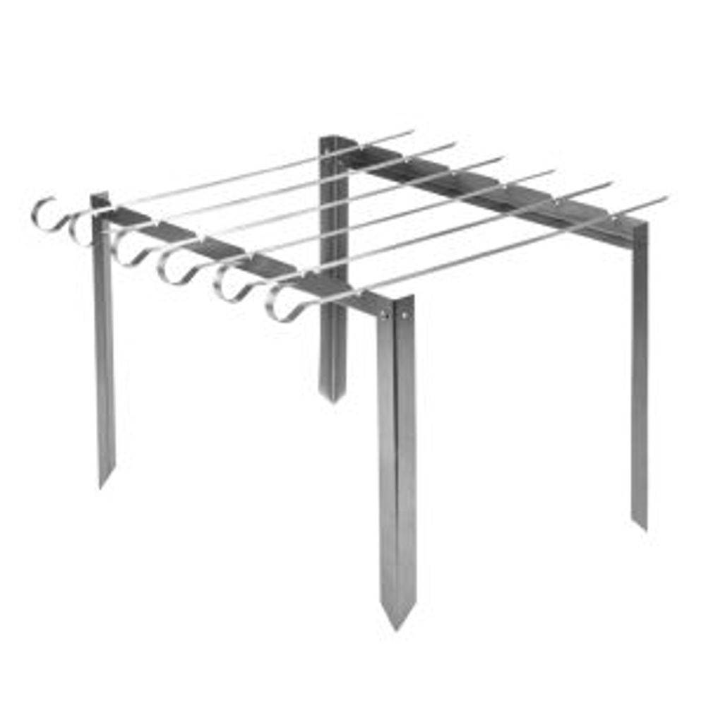 Подставка под шампуры с 6 шампурами в чехле СОКОЛ