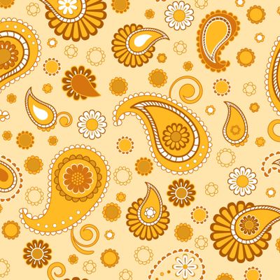 Огурцы пейсли на желтом