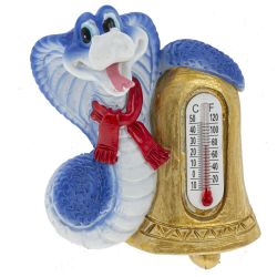 GAEM Магнит с термометром "Змея", L4,5 W3 H7,5 см, 6в.