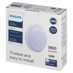 Светильник настенно-потолочный светодиодный Philips 911401735852 WT045C 12Вт L1054 IP54 нейтральный белый свет