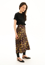 Юбка по косой animal print