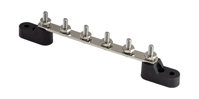 Колодка распределительная электромонтажная с защитной крышкой, 6 контактов