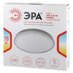 Светильник потолочный светодиодный ЭРА Классик с ДУ SPB-6-70-RC Mirand 70Вт 3400-5500К