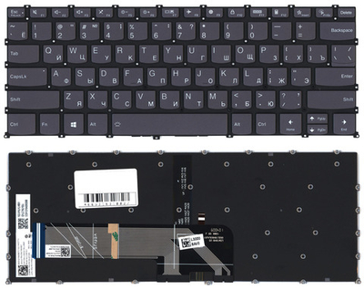 Клавиатура для ноутбука Lenovo Yoga Pro 7 14ASP9 черная с подсветкой