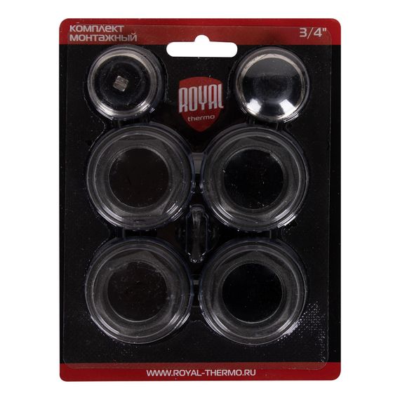 Комплект монтажный Royal Thermo 1”х 3/4quot; черный — (6)