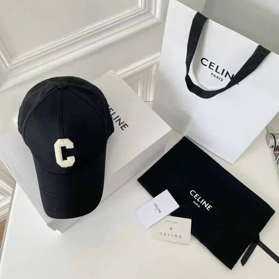 Бейсболка CELINE из хлопка, черный