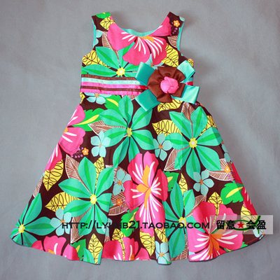 Платье детское с аппликацией и принтами цветов