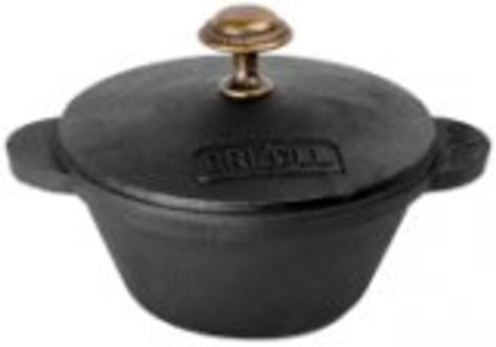 H02-1 Кокотница чугунная с крышкой ТМ "BRIZOLL" 0,2 л "HoReCa"