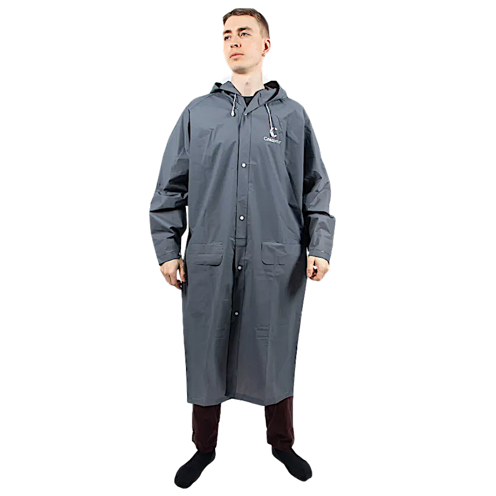 Плащ-дождевик Следопыт PF-RC-07 76х130см Плотный eva с козырьком на капюшоне и чехлом цв.Серый -