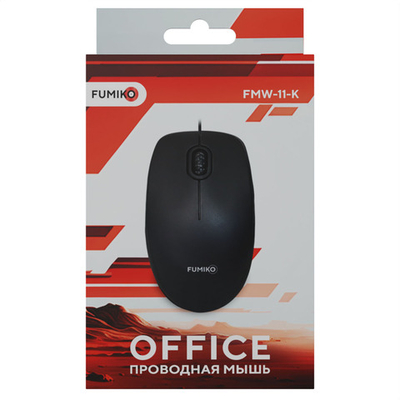 Мышь проводная FUMIKO OFFICE черная