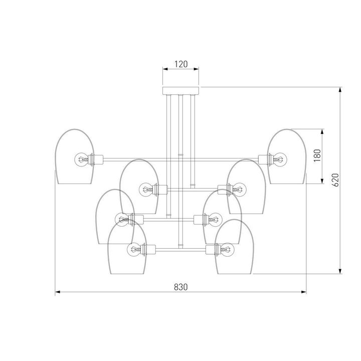 Подвесная люстра Eurosvet Gardie 70141/8 хром