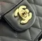 Стеганая сумка Chanel classic flap с ручкой, черный