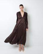 Платье из шелка Берберри шоколад