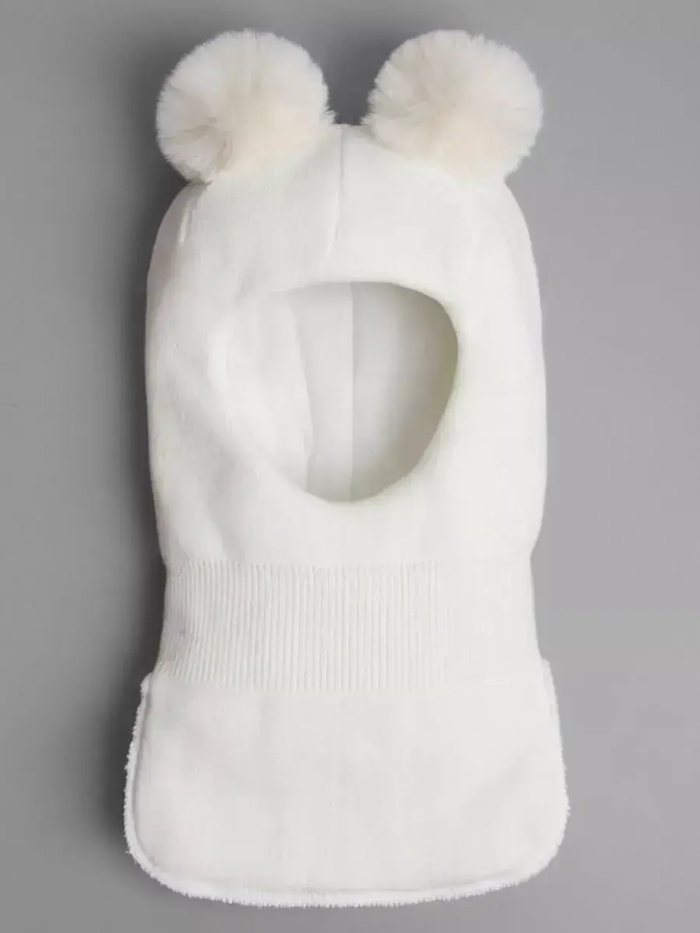 Шапка шлем детская зимняя вязаная