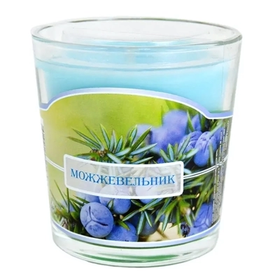 Свеча ароматическая в стакане Можжевельник