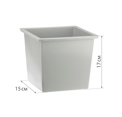 Кашпо ТУБУС с внутренней вставкой 240х240мм 7,5л М3178