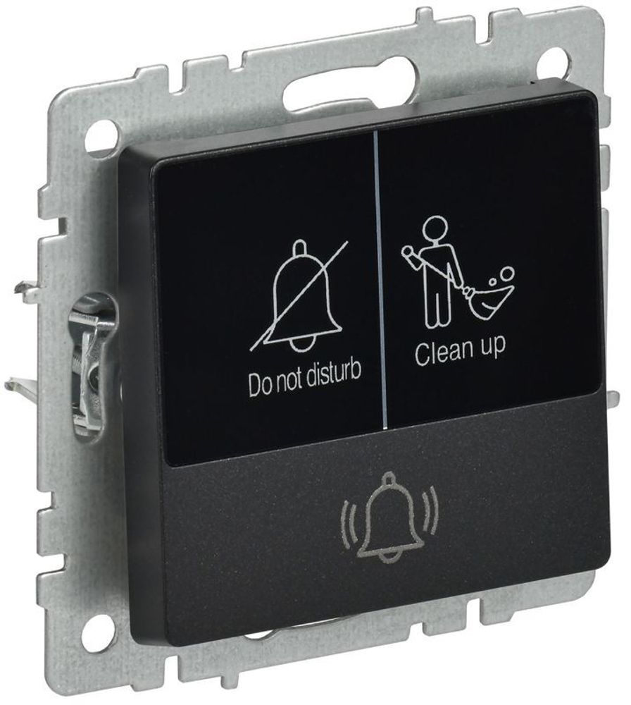 Кнопка звонка BRITE 10А ВС10-1-9-БрЧ для отелей с индик. механизм черн. IEK BR-V14-2-10-K02 Кнопка звонка BRITE 10А ВС10-1-9-БрЧ для отелей с индик. механизм черн. IEK BR-V14-2-10-K02