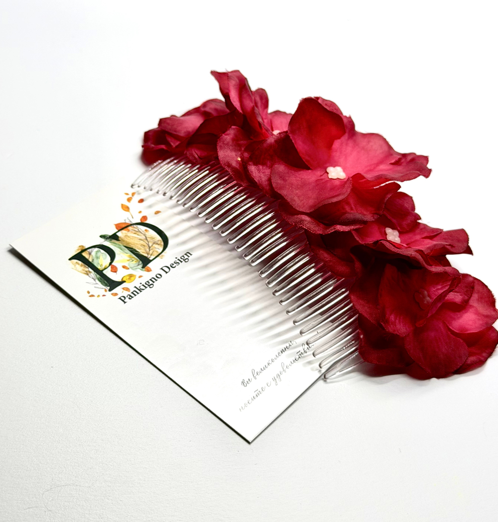 Гребень Pankigno Design Гортензия 10 см