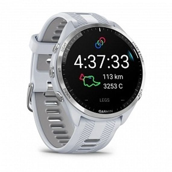 Умные часы FORERUNNER 965 белые, титановый безель, с белым ремешком