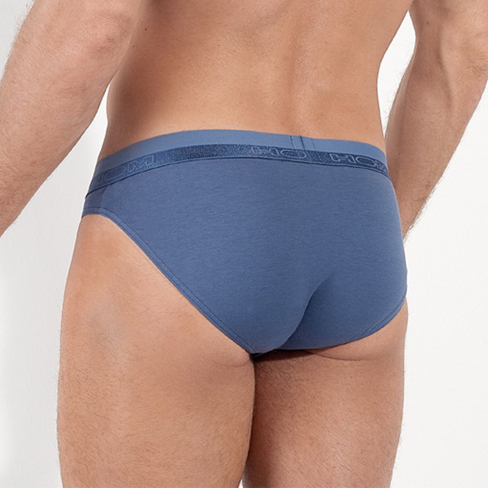 Мужские трусы брифы голубые HOM Classic 40-0204-0054