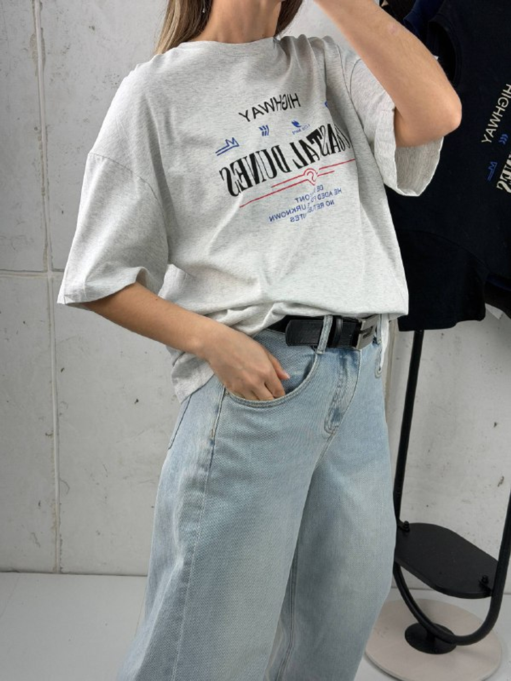 Футболка женская артикул 703 цвет "меланж"