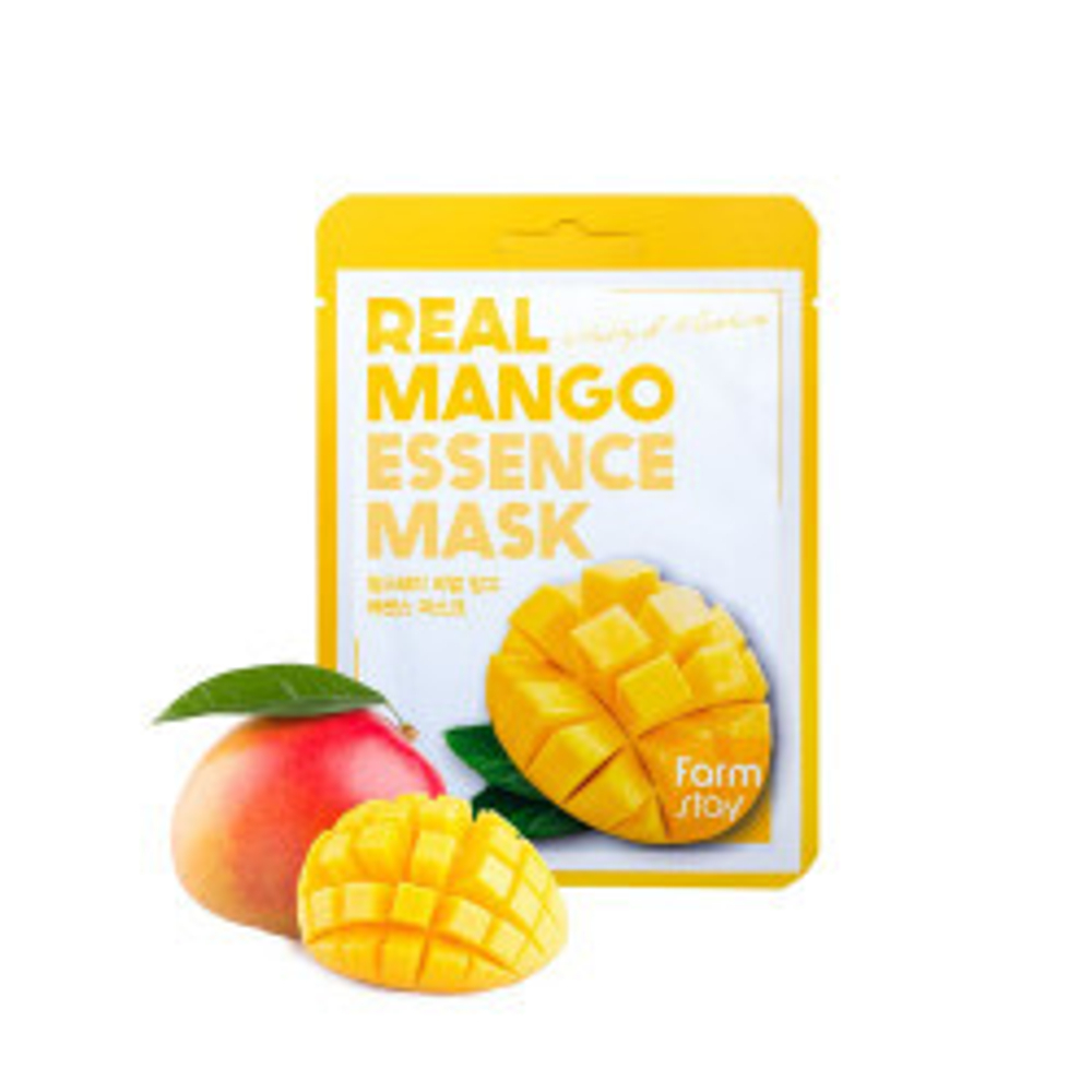 [Farm Stay] Real Mango Essence Mask - Тканевая маска для лица с экстрактом манго, 23 мл
