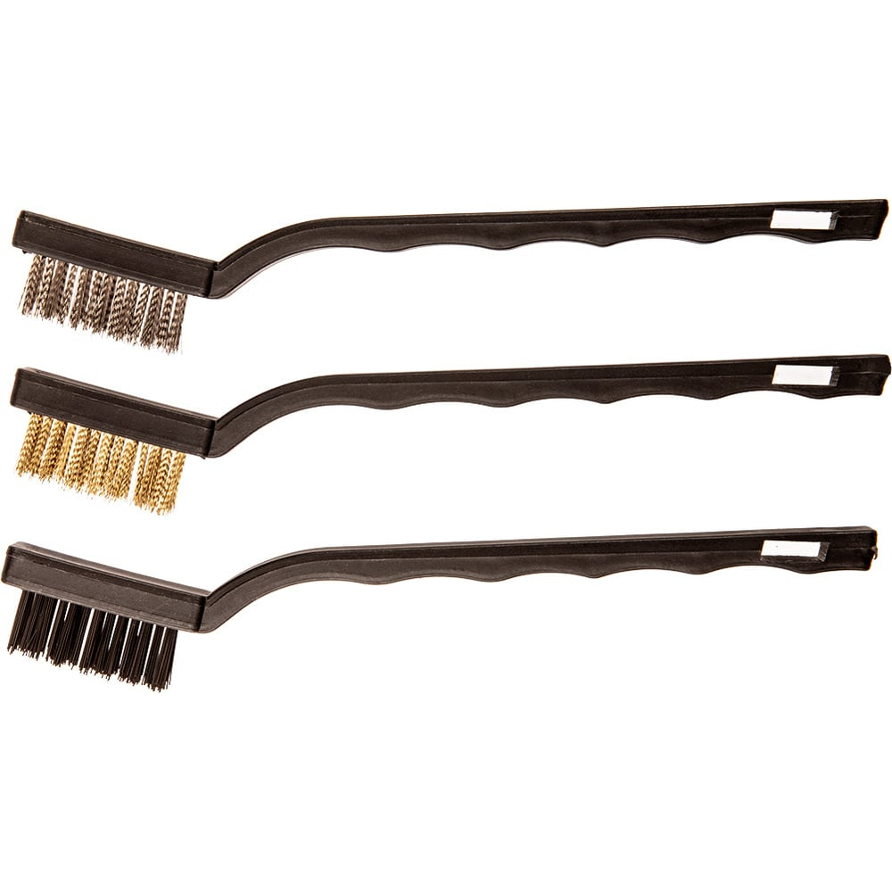 Щетки 180 мм, набор 3 шт., латунь, сталь, нейлон Top Tools 14A618