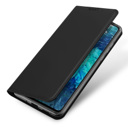 Чехол книжка из PU кожи черного цвета от Dux Ducis для Samsung Galaxy S20 FE, серия Skin Pro Series Case