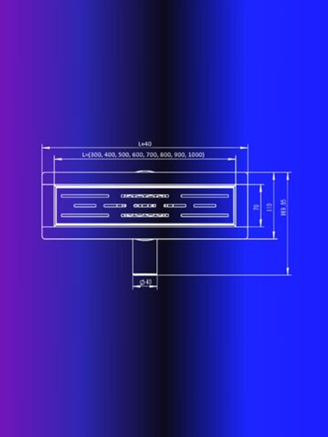 Душевой лоток с сухим затвором 850мм VIEIR