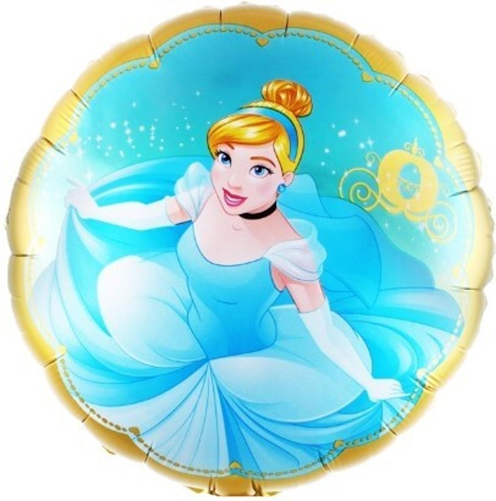 Шар (18''/46 см) Круг, Золушка, 1 шт.