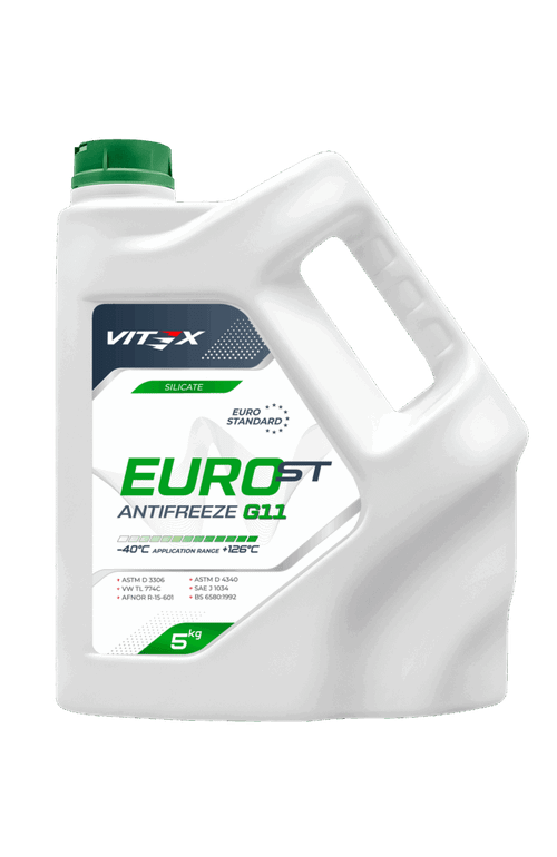 Антифриз «Vitex G11 EURO ST» standart 5кг зеленый