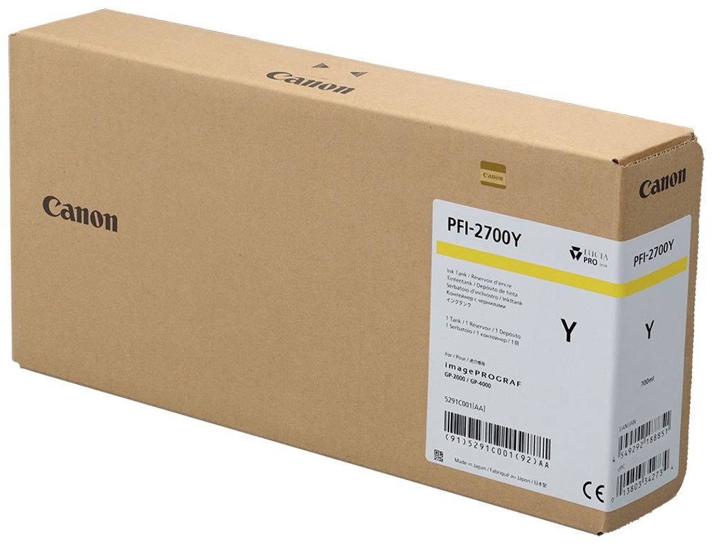 Картриджи Canon Canon PFI-2700 желтый (yellow) Картриджи Canon Canon PFI-2700 желтый (yellow)
