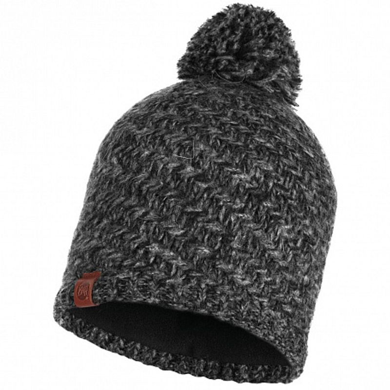 Шапка вязаная с флисом Buff Hat Knitted Polar Agna Black Фото 1