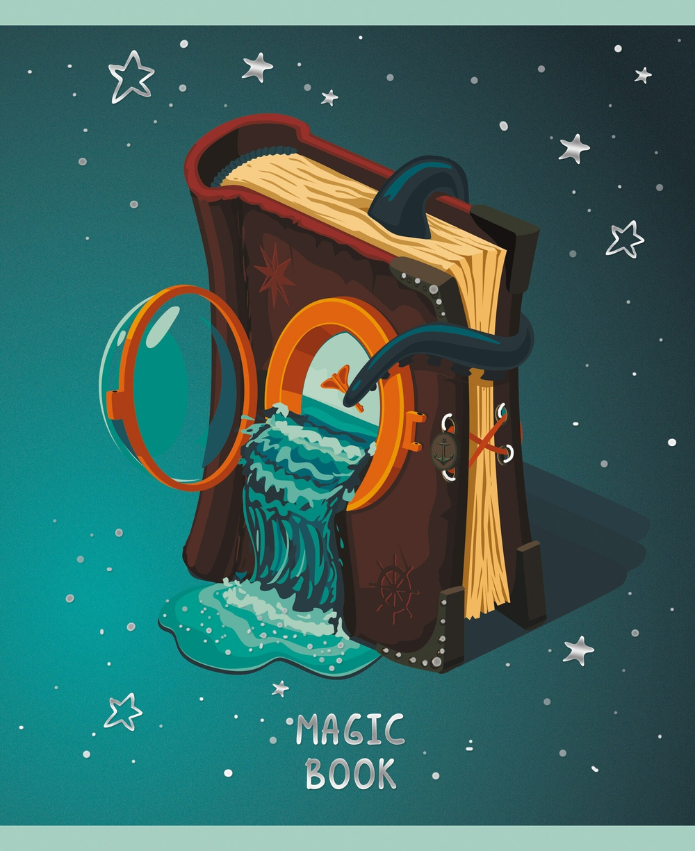 Тетрадь 48л., А5, клетка Listoff "Magic book"