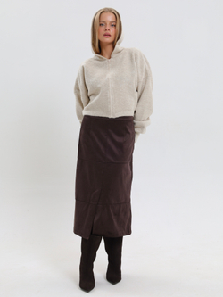 Укороченный худи на молнии с капюшоном