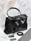 BALENCIAGA RODEO HANDBAG с крокодиловым тиснением, черная