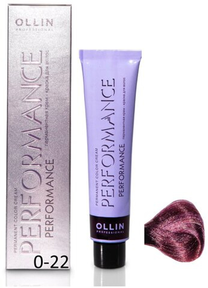 OLLIN PERFORMANCE 0/22 фиолетовый 60мл Перманентная крем-краска для волос