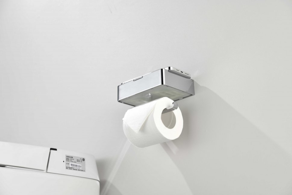 Настенный бумагодержатель плоский Grocenberg AC0050 (Хром)