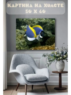 Картина на стену 40 X 50 Рыбы цветные