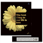 Тетрадь 48л, А5, клетка, Alingar, "Floral mood"скрепка,мелованный картон (стандарт), Soft touch+ выб УФ лак, блок офсет, 5 дизайнов в пленке т/у