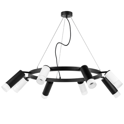 LR0183648741 Люстра RULLO 8х50W GU10 ЧЕРНЫЙ/БЕЛЫЙ (571018+214436-4+214487-4+202431-8)