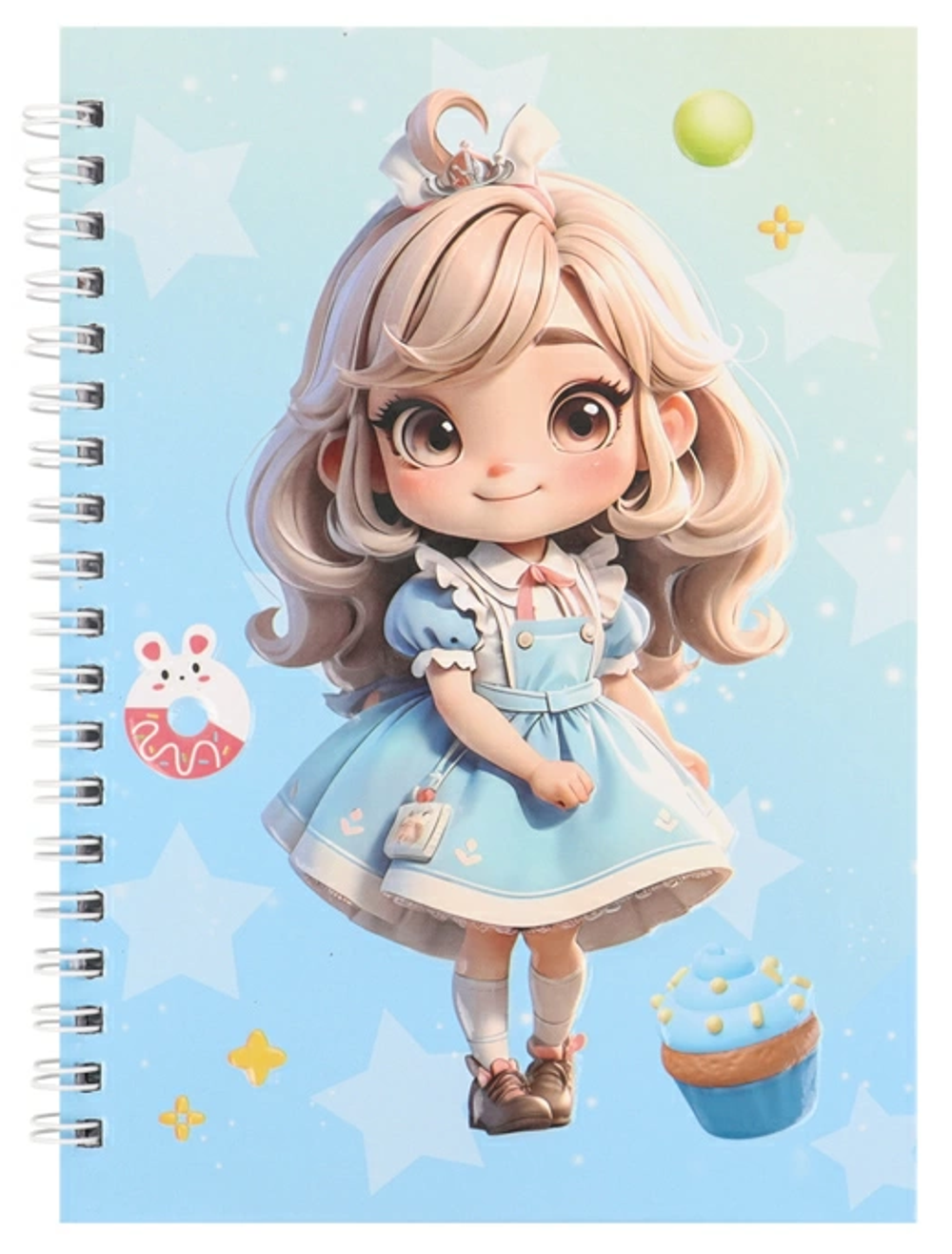 Блокнот 13*18см. 48л. клетка "Девочка" на спирали DV-15325-4 (Darvish)