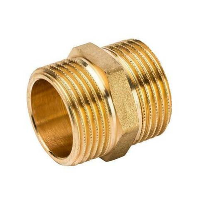 Ниппель STOUT SFT 0003 - 3/4" (для стальных труб, латунь без покрытия)