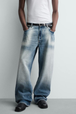 ZARA ДЖИНСЫ FLARE FIT, СИНИЙ