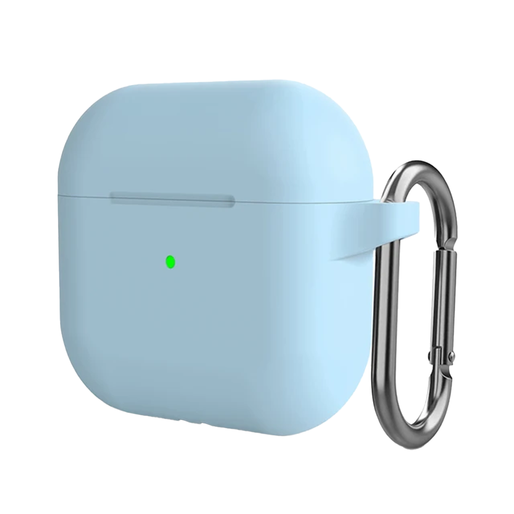 Чехол для наушников Apple AirPods 4, Blue (Синий), с карабином