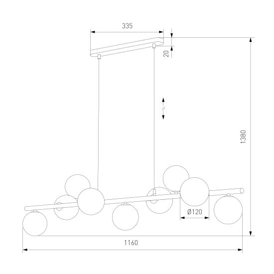 5667 / подвесной светильник / Estera Black