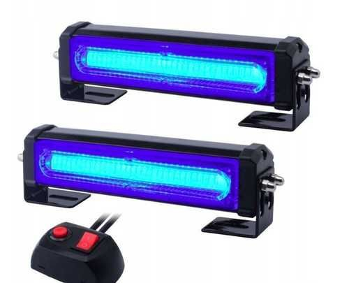 НЕТ, В ПУТИ - Стробоскоп (синий) светодиодный импульсный COB-1 10-30V (2 шт. / комплект)