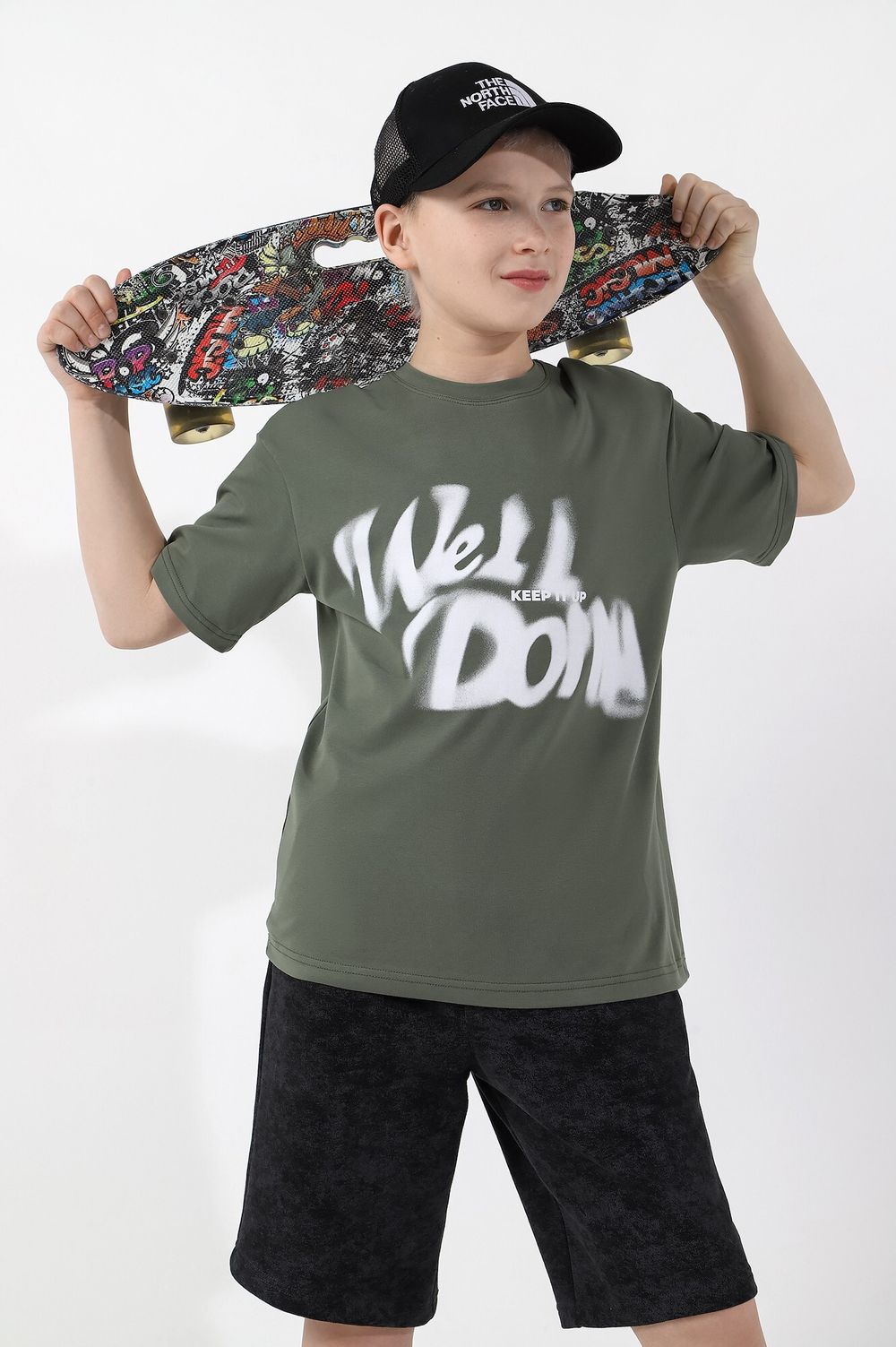 Фуфайка (футболка) для мальчика  Леон-3 Виотекс ХАКИ