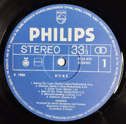 Винтажная виниловая пластинка LP Genesis Duke (Югославия 1980)